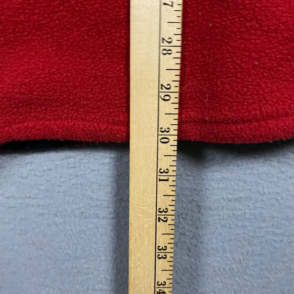 Vintage Marlboro Unlimited Reversible‎ Red Fleece Quarter Zip Buffalo Mens L